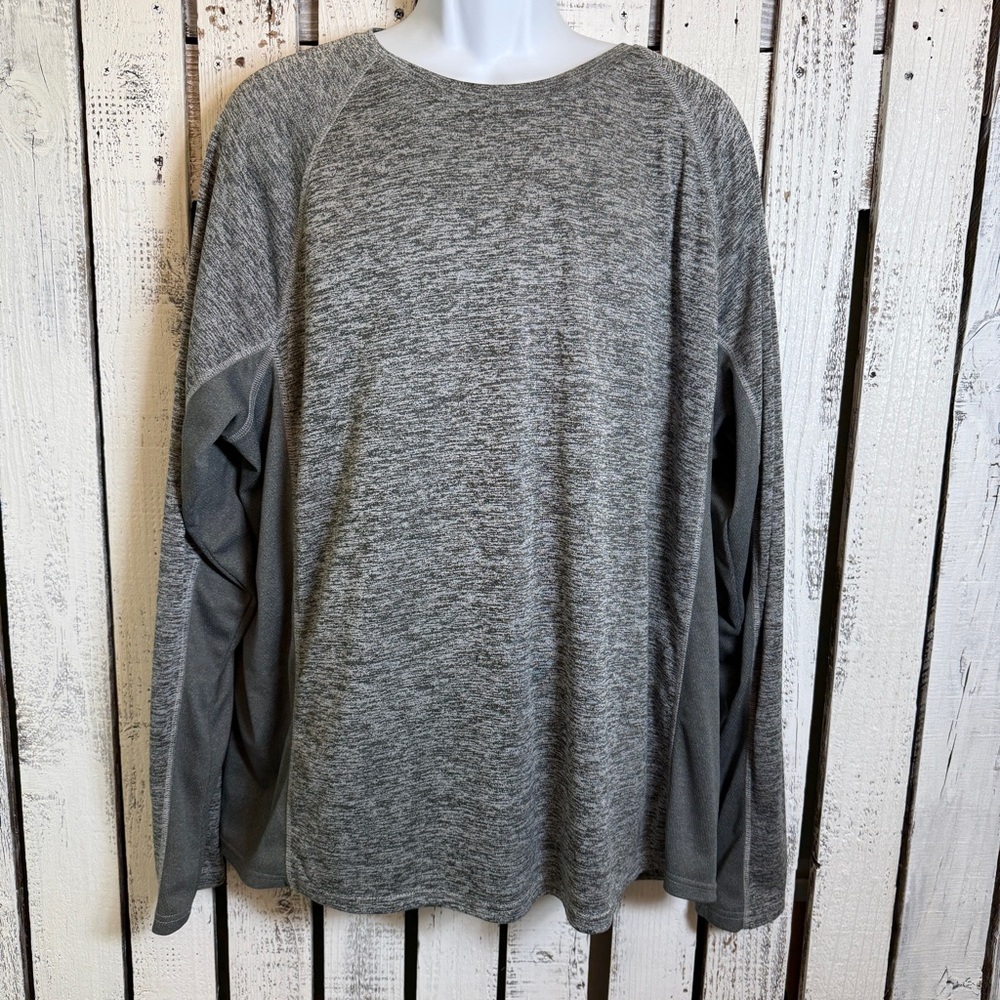 BCG Moisture‎ Wicking Gray Mens Size 2XL Long Sleeve Shirt Breathable Activewear